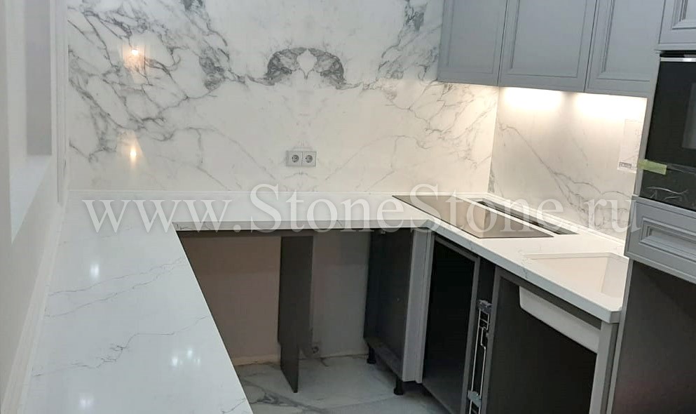 �-�������� ���������� �� �������� ������� �� ���������� ���������� Vicostone Bianco Venato